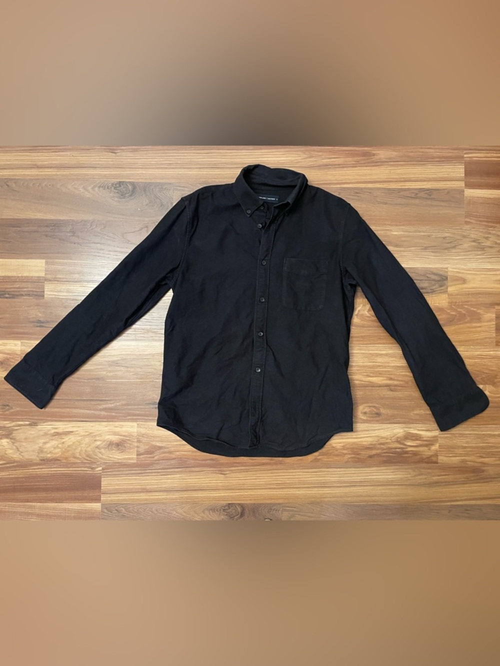 Everlane Shirts Uniform Mens Black Cotton Oxford Button Down Shirt Medium